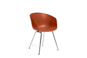 HAY - About a Chair - AAC 26 - Chrome ben + Orange sæde